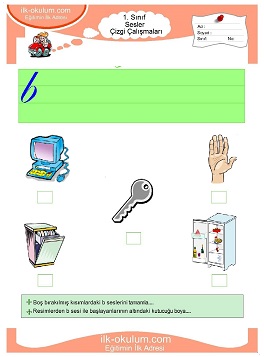 Çocuklar İçin B Sesi Çalışma Sayfaları 